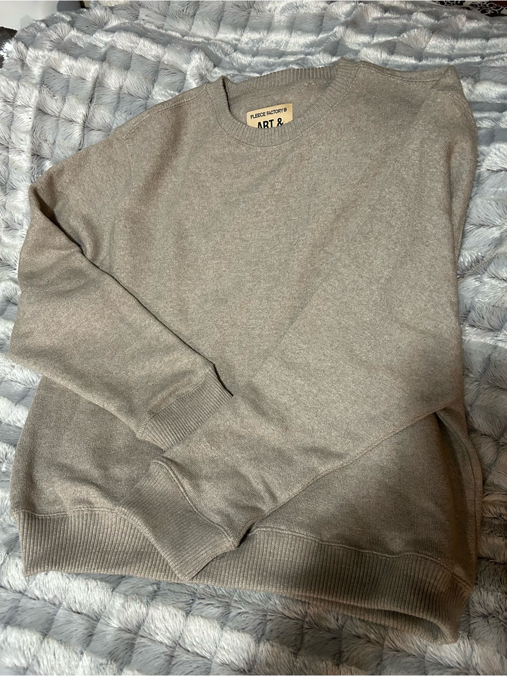 Khaki Crewneck Sweater - Men